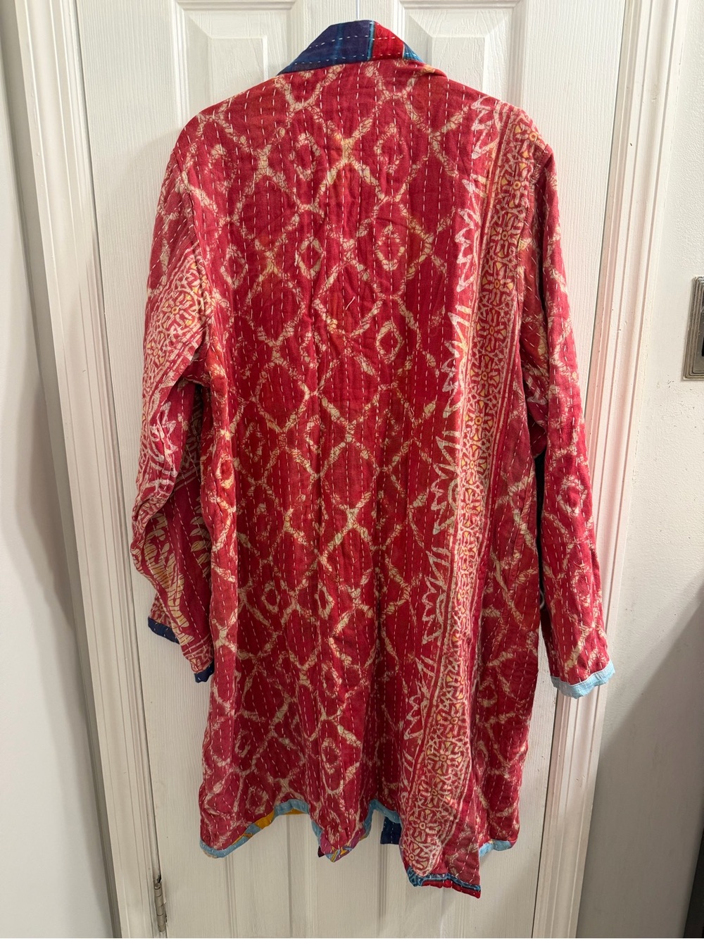 Reversible Kantha Kimono Robe Duster - Picture 7 of 8